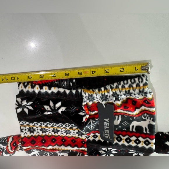 Girls Velour Leggings Christmas Holiday Size Large - Picture 6 of 7